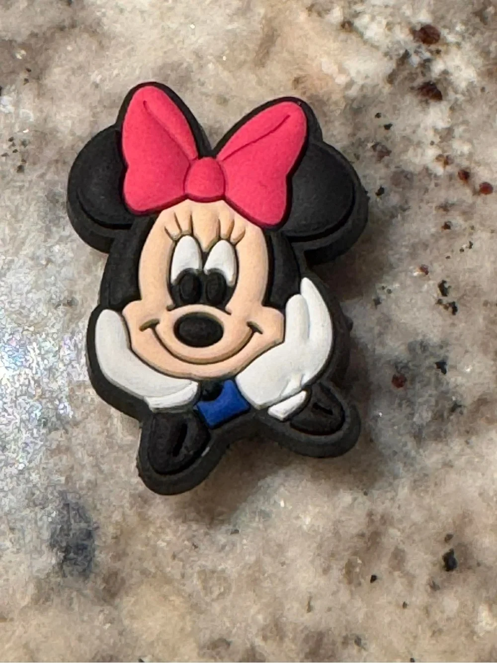 CROCS shoe charm Disney Minnie Mouse Pink Bow Rubber Charm